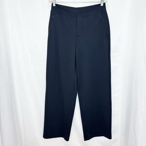 Ninepine Asana Relaxed Straight Zip Pocket Pull on Pant Size XL Black 32" Inseam